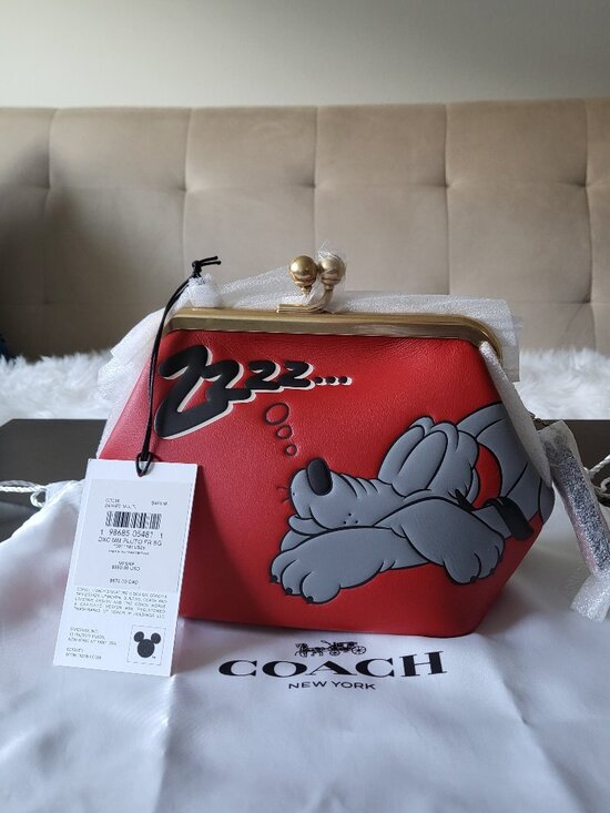 Coach Handbags - Coach Outlet Disney X Coach Kisslock Frame Bag With Pluto NWT